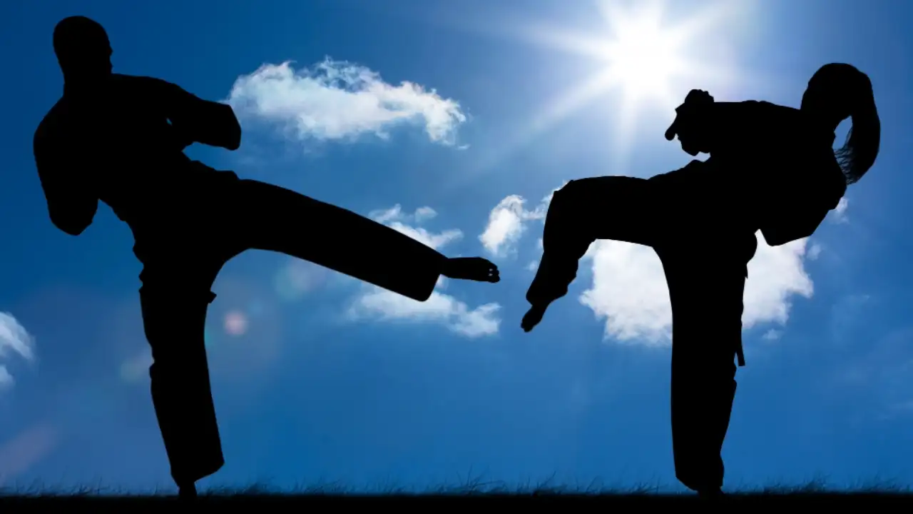Young people participating in martial arts training focused on discipline, confidence and physical development.